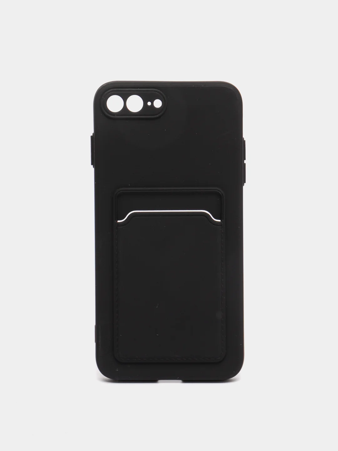 Черный чехол для iPhone 11, 12, 13, Pro, Max, 7, 8, Plus, с карманом для карт, защита камеры