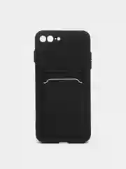 Черный чехол для iPhone 11, 12, 13, Pro, Max, 7, 8, Plus, с карманом для карт, защита камеры