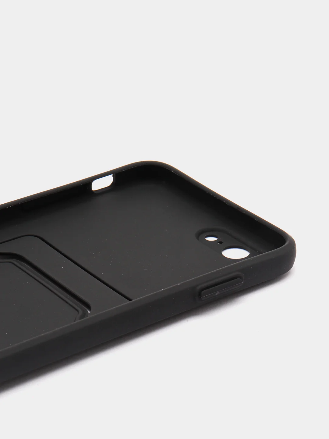 Черный чехол для iPhone 11, 12, 13, Pro, Max, 7, 8, Plus, с карманом для карт, защита камеры