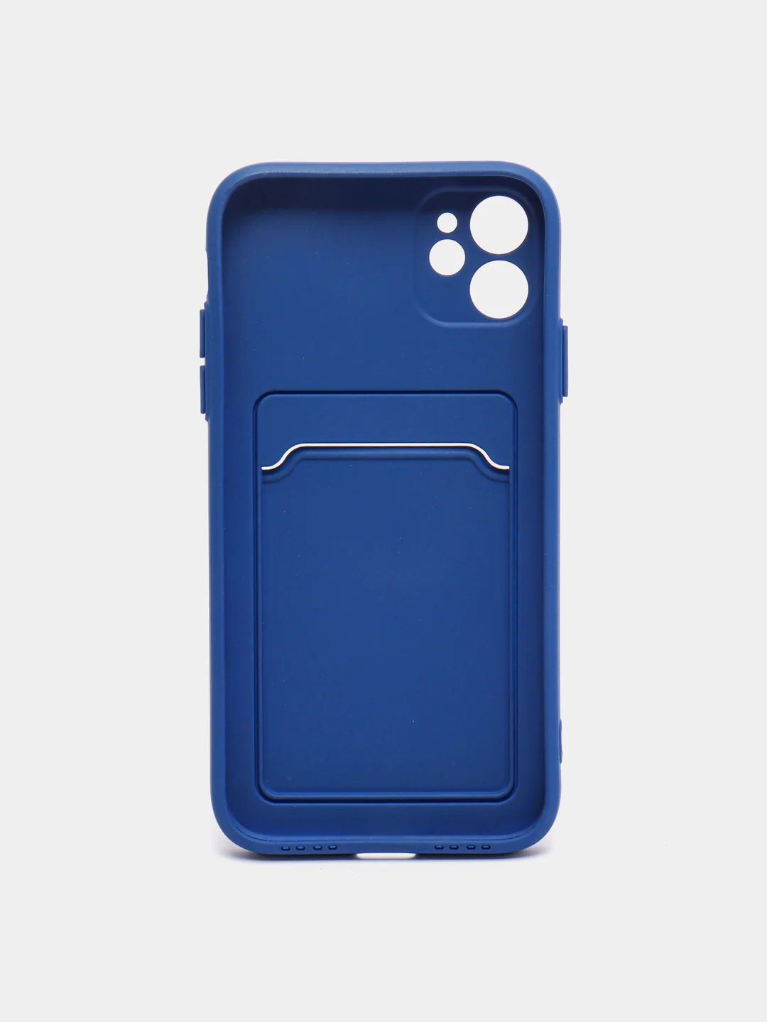 Индиго чехол для iPhone 11, 12, 13, Pro, Max, 7, 8, Plus, с карманом для карт, защита камеры