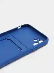 Индиго чехол для iPhone 11, 12, 13, Pro, Max, 7, 8, Plus, с карманом для карт, защита камеры