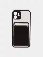 Черный чехол для iPhone 11, 12, 13, Pro, Max, 7, 8, Plus, с карманом для карт