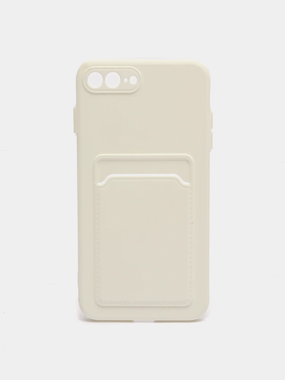 Белый чехол для iPhone 11, 12, 13, Pro, Max, 7, 8, Plus, с карманом для карт, защита камеры
