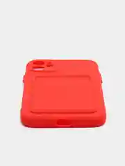 Красный чехол для iPhone 11, 12, 13, Pro, Max, 7, 8, Plus, с карманом для карт, защита камеры