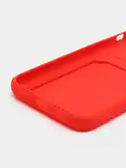 Красный чехол для iPhone 11, 12, 13, Pro, Max, 7, 8, Plus, с карманом для карт, защита камеры