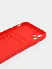Красный чехол для iPhone 11, 12, 13, Pro, Max, 7, 8, Plus, с карманом для карт, защита камеры
