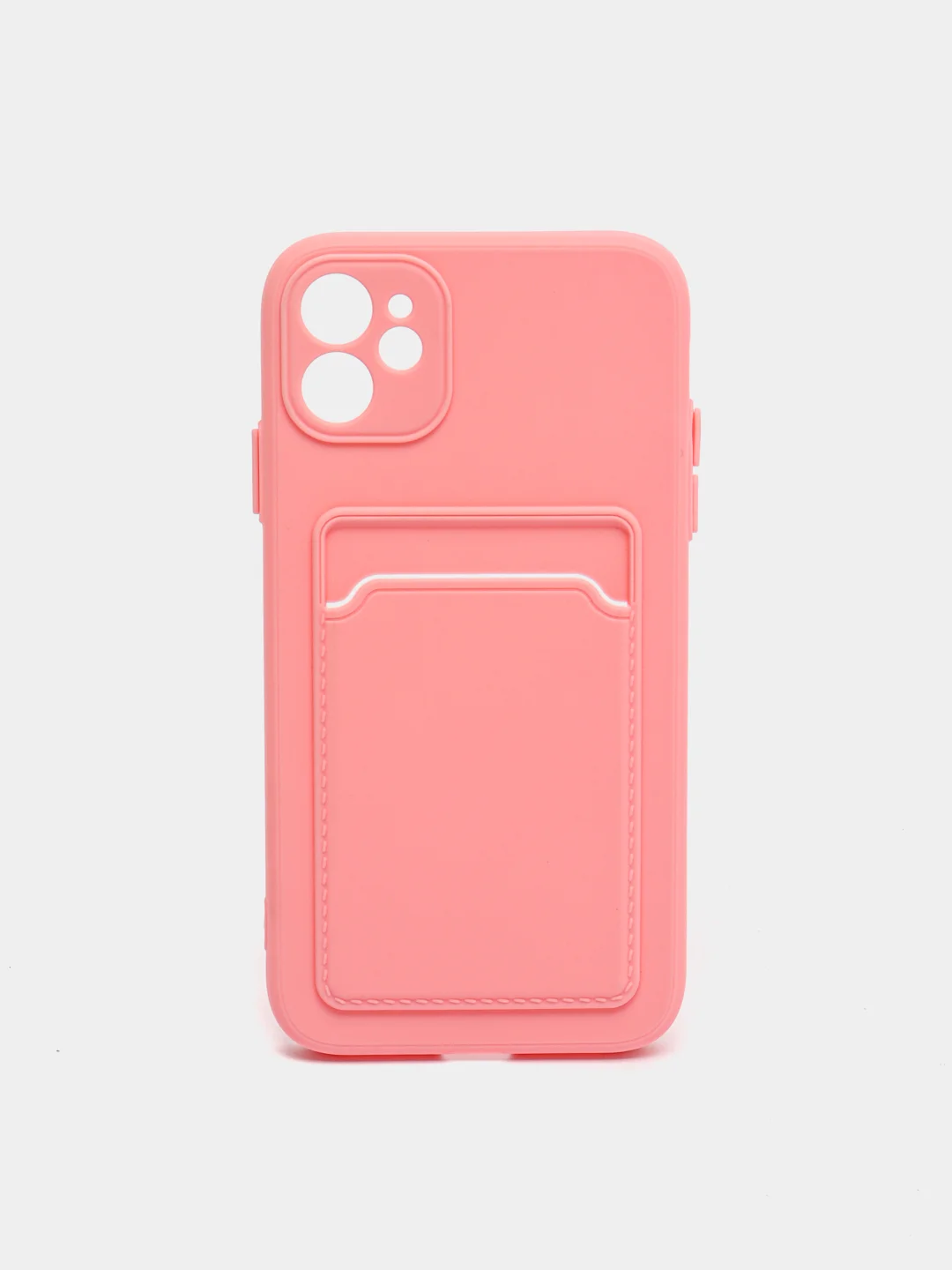 Розовый чехол для iPhone 11, 12, 13, Pro, Max, 7, 8, Plus, с карманом для карт, защита камеры