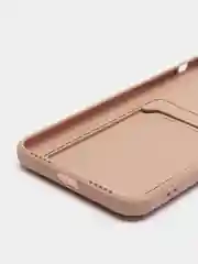 Бежевый чехол для iPhone 11, 12, 13, Pro, Max, 7, 8, Plus, с карманом для карт, защита камеры