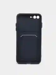 Темно-синий чехол для iPhone 11, 12, 13, Pro, Max, 7, 8, Plus, с карманом для карт, защита камеры