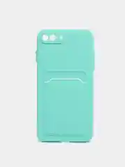 Мятный чехол для iPhone 11, 12, 13, Pro, Max, 7, 8, Plus, с карманом для карт, защита камеры