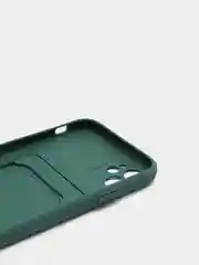 Зеленый чехол для iPhone 11, 12, 13, Pro, Max, 7, 8, Plus, с карманом для карт, защита камеры