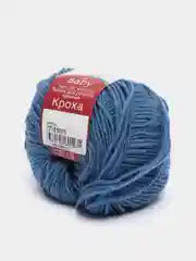 Синий пряжа Кроха Троицкая фабрика, 20% шерсть, 80% акрил, 50 г, 135 м