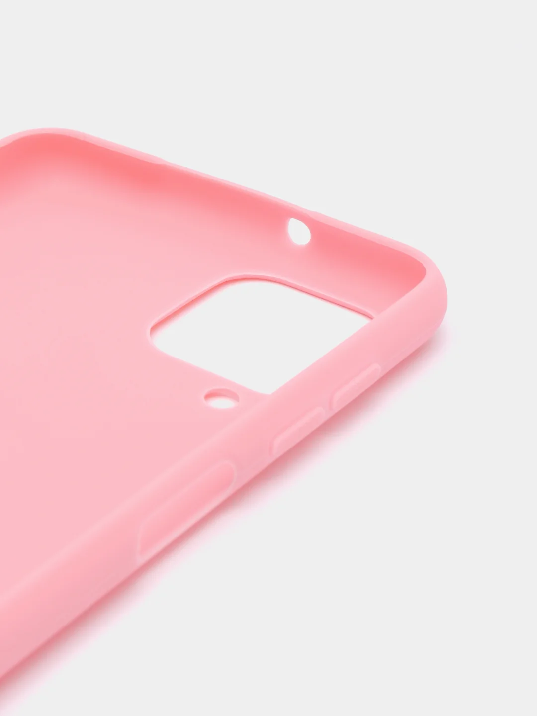 Розовый чехол силиконовый на Samsung Galaxy A12, М12
