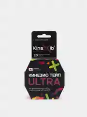 Красный кинезио тейп KineXib для тела 20 полосок по 25 см