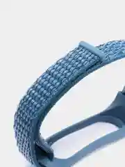 Синий ремешок нейлоновый на липучке для Xiaomi Mi Band 3, Mi Band 4, Band 5, Band 6, Mi Band 7
