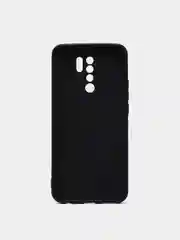 Чехол для Xiaomi Redmi 9 черный, силиконовый