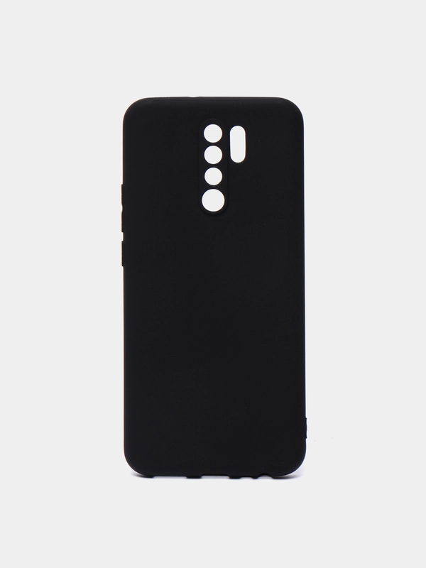 Чехол для Xiaomi Redmi 9 черный, силиконовый