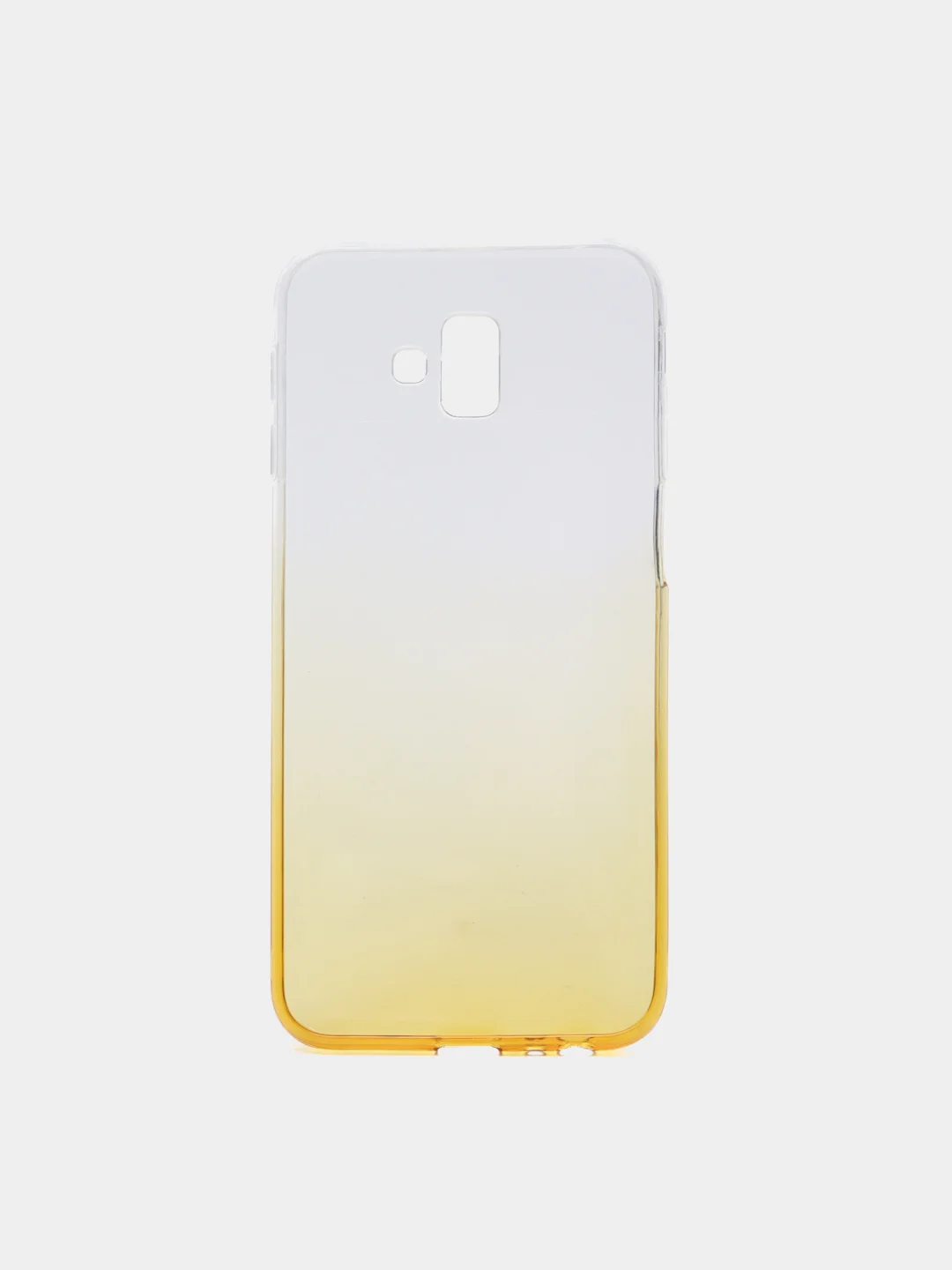 Желтый чехол для Samsung J6+ Plus силиконвый