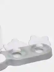 Серебряный миска тройная для домашних животных