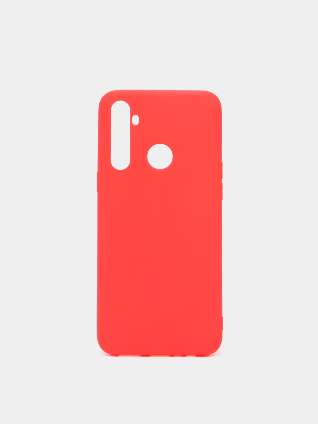 Красный чехол Realme C3 / 5 / 6i Реалми С3 / 6ай силиконовый цветной матовый
