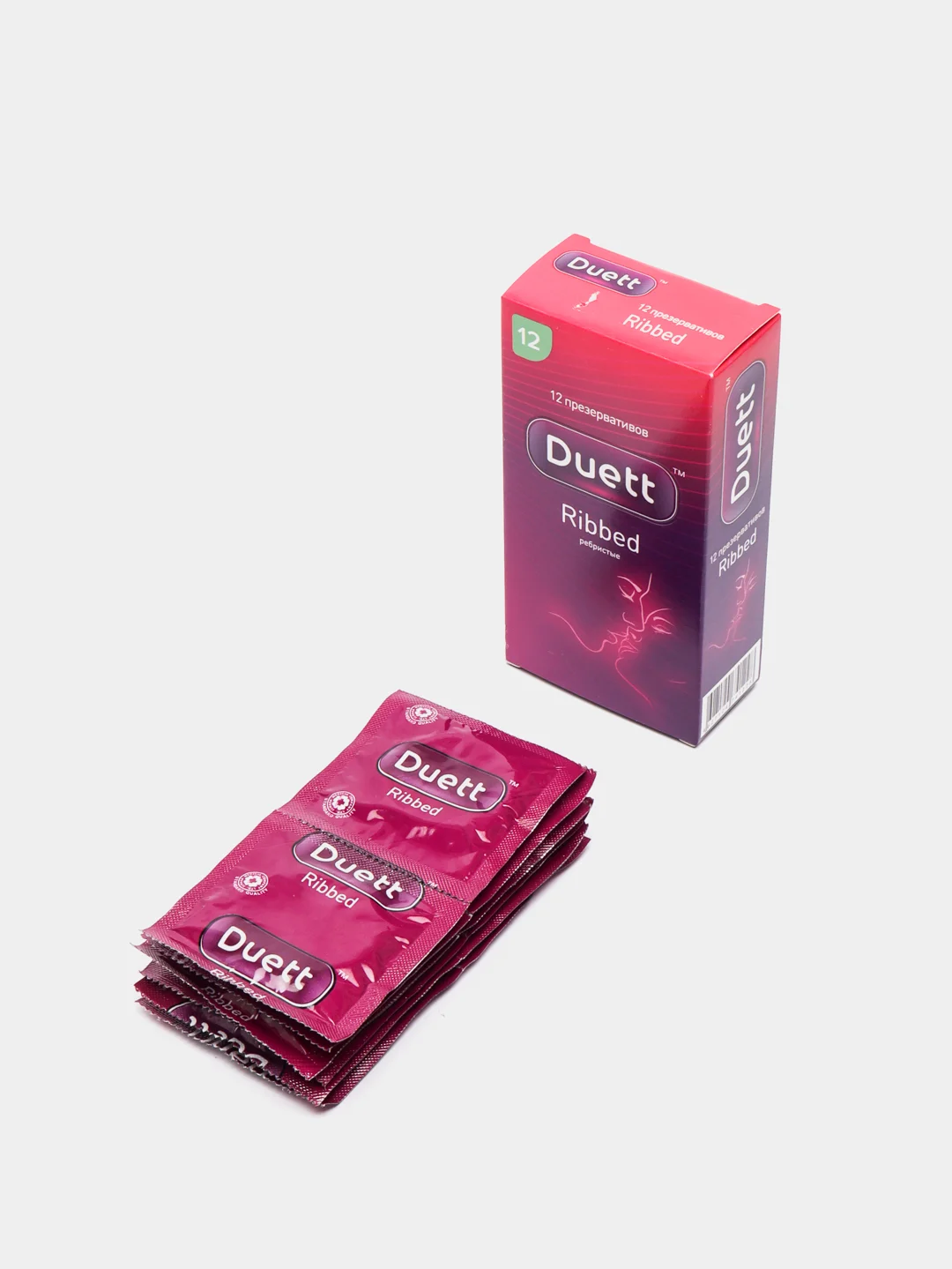 Презервативы Duett ребристые 12 штук