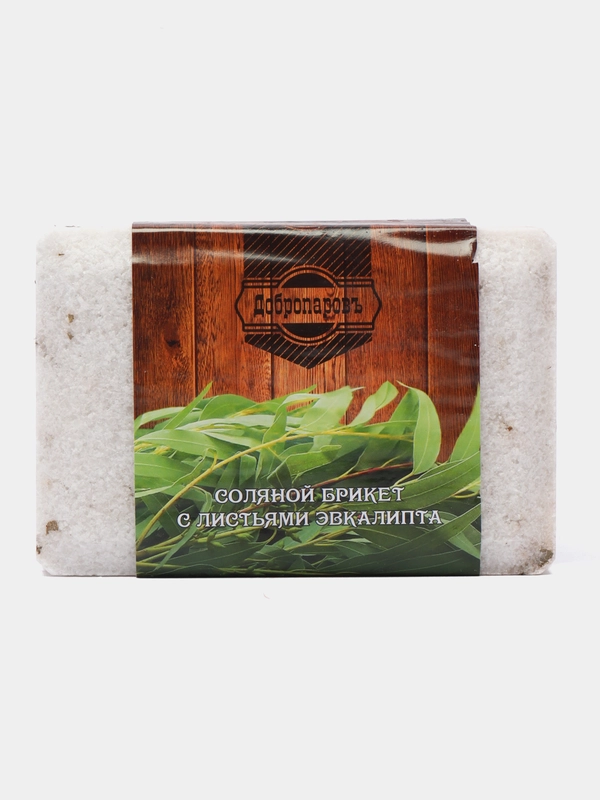 Соляной брикет с листьями эвкалипта, 1,35 кг, "Добропаровъ"