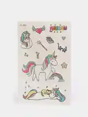 Бирюзовый временная переводная татуировка "Единороги", 75*120