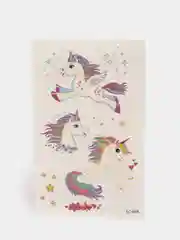 Бордовый временная переводная татуировка "Единороги", 75*120