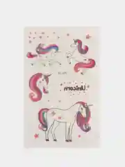 Белый временная переводная татуировка "Единороги", 75*120