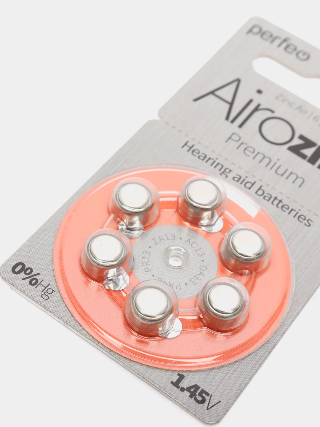 Батарейки для слуховых аппаратов Perfeo ZA13 (A13, PR48, AC13, DA13) Airozinc Premium