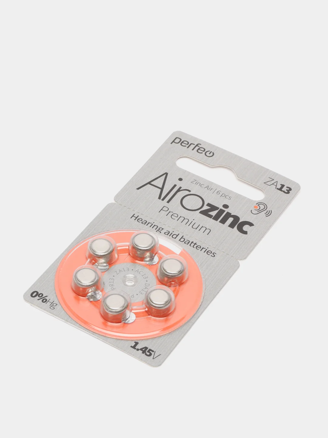 Батарейки для слуховых аппаратов Perfeo ZA13 (A13, PR48, AC13, DA13) Airozinc Premium
