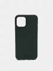 Зеленый чехол iPhone 12 Mini, 12 / 12 Pro, 12 Pro Max силиконовый "под кожу"