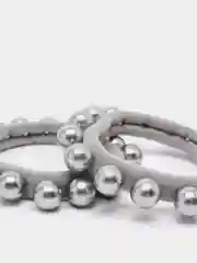 Серый мягкая бесшовная резинка с бусинами, 2 штуки