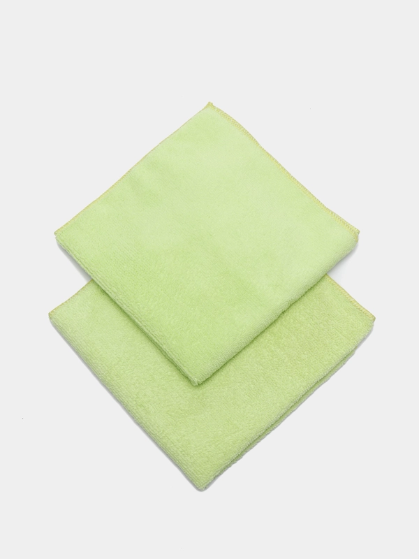 Салфетки из микрофибры для уборки салатовые (35 * 35 см)
