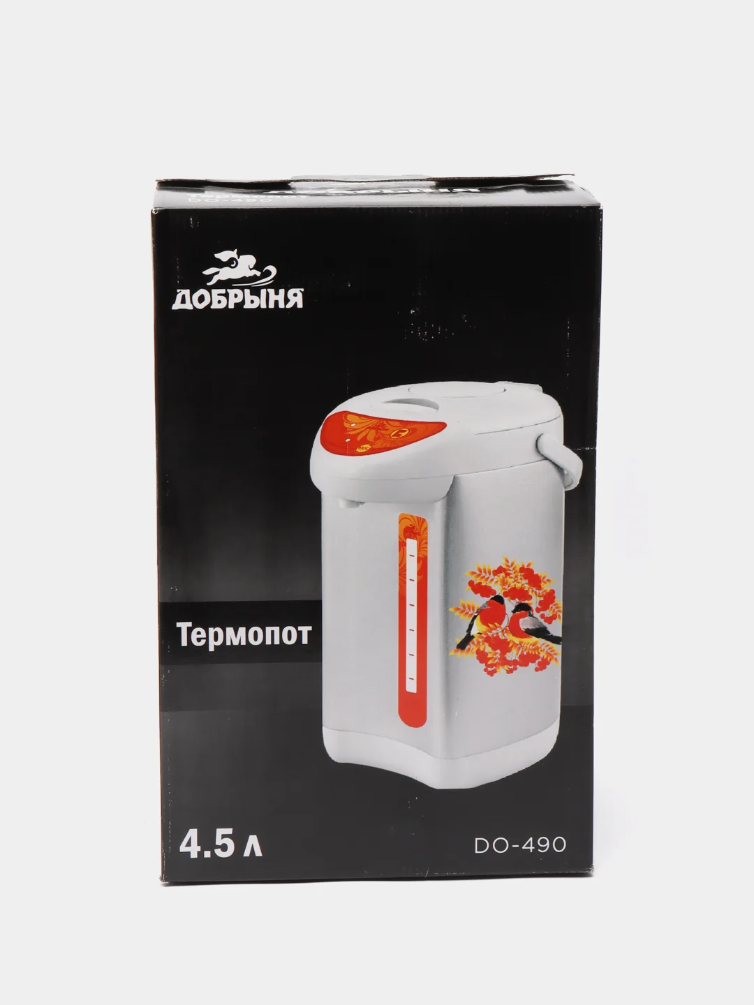 Термопот Добрыня DO-490, снегири, 4.5 л