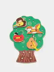 Шнуровка "Дерево", развивающая, деревянная игрушка