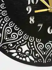 Черный часы настенные из дерева "Мечеть"