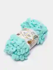 Бирюзовый пряжа Alize puffy, большие петельки, микрополиэстр, 100 г