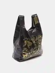 Черный пакет майка "Золотые бабочки", 30см*54см