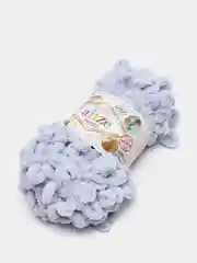 Серый пряжа Alize puffy, большие петельки, микрополиэстр, 100 г