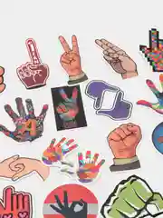 Стикеры 50 шт жесты пальцами