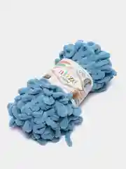 Небесно-голубой пряжа Alize puffy, большие петельки, микрополиэстр, 100 г