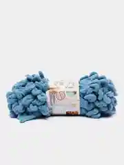 Небесно-голубой пряжа Alize puffy, большие петельки, микрополиэстр, 100 г