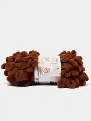 Коричневый пряжа Alize puffy, большие петельки, микрополиэстр, 100 г