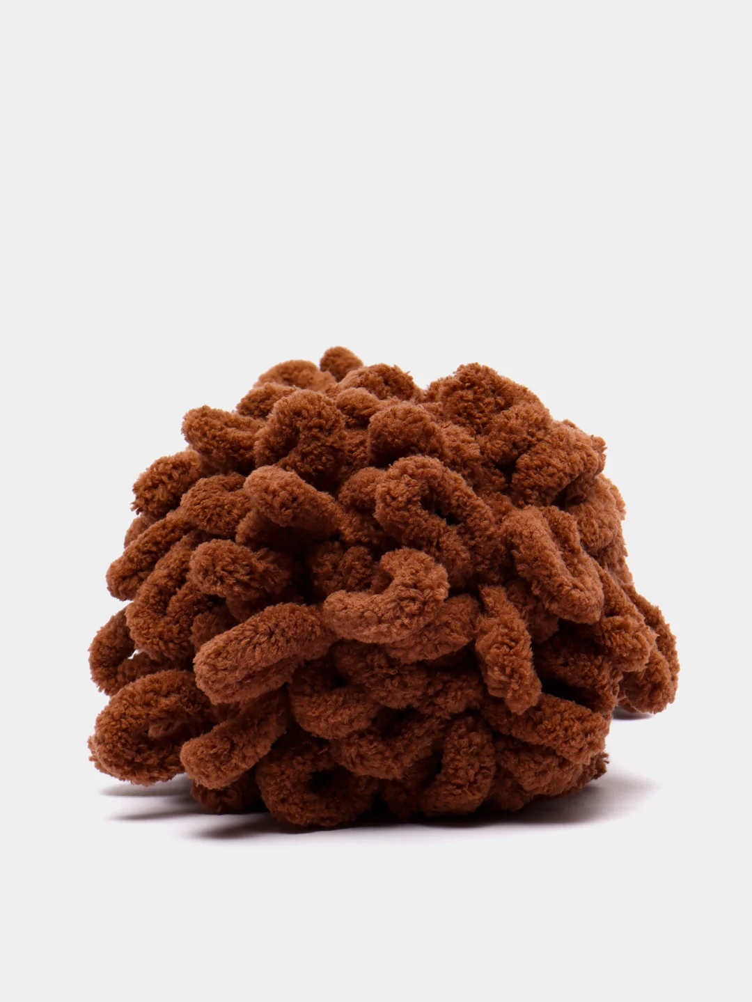 Коричневый пряжа Alize puffy, большие петельки, микрополиэстр, 100 г