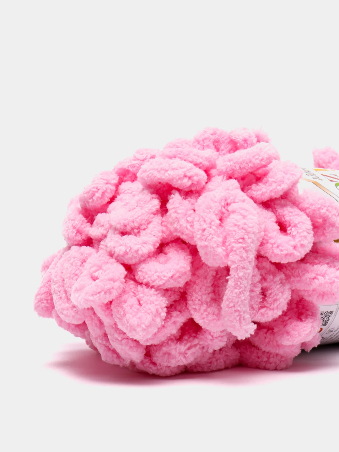 Розовый пряжа Alize puffy, большие петельки, микрополиэстр, 100 г