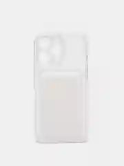 Белый чехол для iPhone 11, 12, 13, Pro, Max, 7, 8, Plus, с карманом для карт