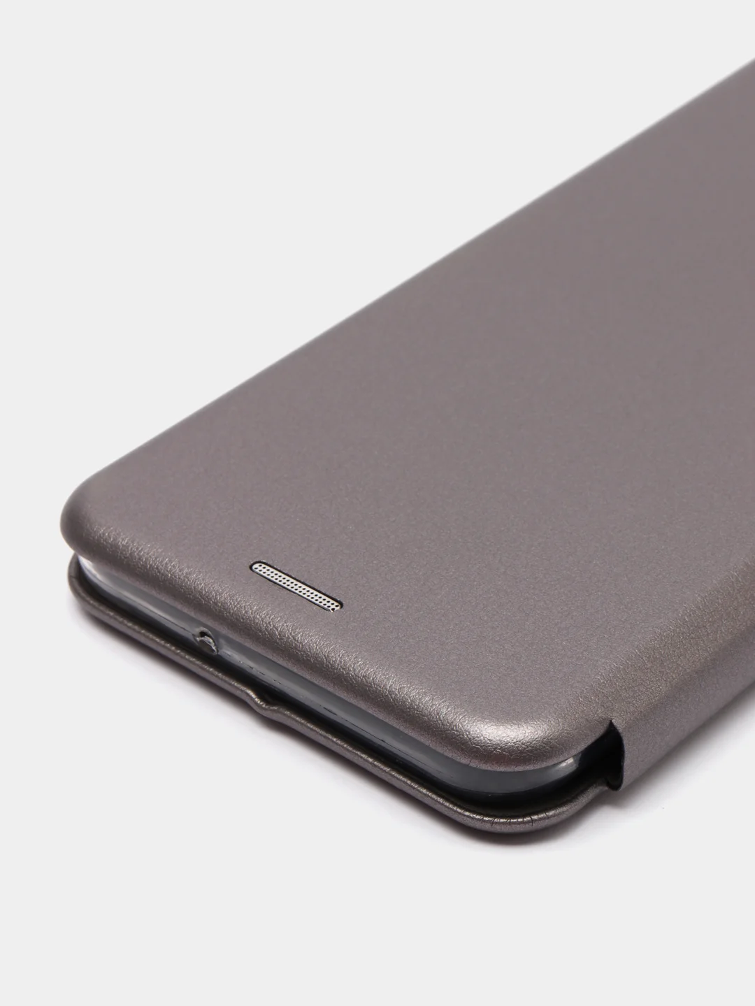 Серебряный чехол книжка Samsung Galaxy A03S с функцией подставки