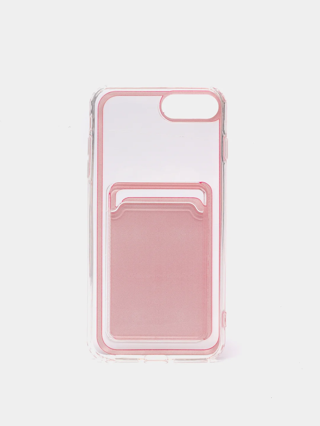 Красный чехол для iPhone 11, 12, 13, Pro, Max, 7, 8, Plus, с карманом для карт