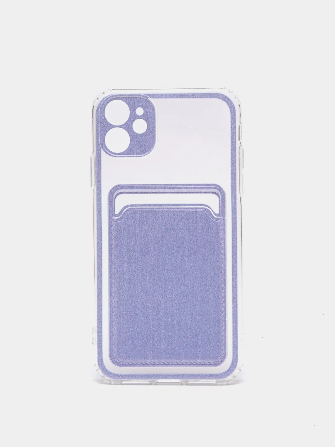 Лавандовый чехол для iPhone 11, 12, 13, Pro, Max, 7, 8, Plus, с карманом для карт
